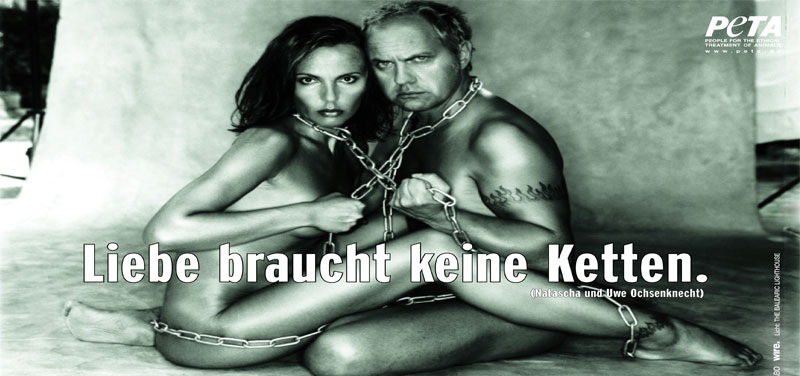 Uwe Ochsenknecht und seine Frau Natascha zogen sich schon 2003 für PETA aus...