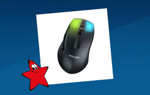 Gaming-Maus Roccat Kone Pro Air mit Tasten-Beleuchtung in grün und blau