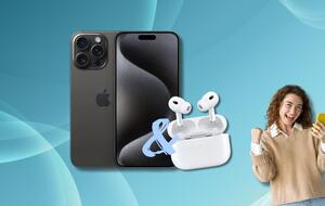 Das Bundle aus iPhone 15 Pro Max und AirPods Pro bei O2