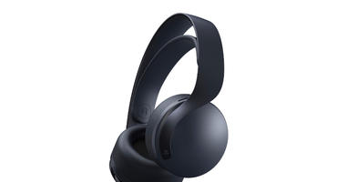 Seitenansicht des Sony Pulse 3D Headsets für Ps5 in der Farbe Midnight Black