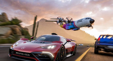 Autos und ein Flugzeug in Forza Horizon 5