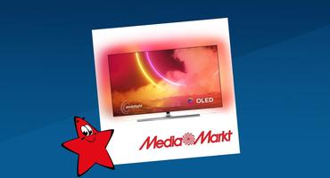 Philips OLED TV Fernseher, Media Markt Logo