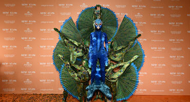 Heidi Klum Halloween-Kostum 2023 Pfau Cirque du Soleil