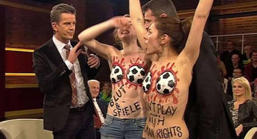 Markus Lanz mit den Femen-Aktivistinnen