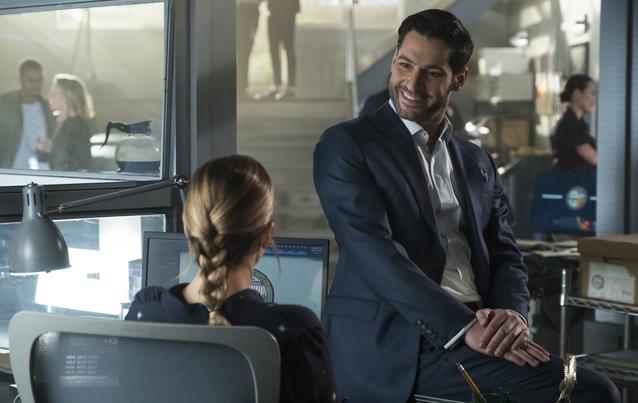 &quot;Lucifer&quot; - Staffel 4: Lucifer Morningstar (Tom Ellis) und Chloe Decker (Lauren German)