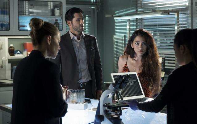 &quot;Lucifer&quot; - Staffel 4: Lucifer (Tom Ellis) und Eva/Eve (Inbar Lavi)