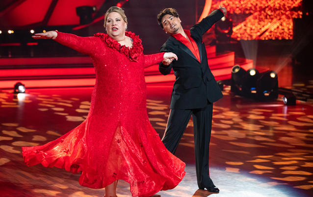 Ilka Bessin und Tanzprofi Erich Klann bei&quot; Let&#039;s Dance&quot;