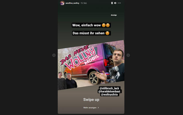 Instagram: Sarafina Wollny zeigt Wollny-Mobil