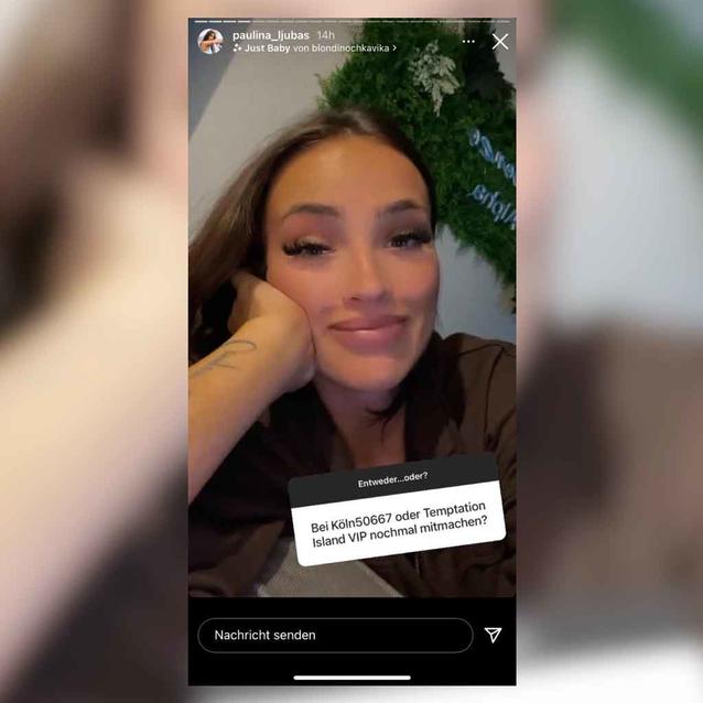 Paulina Ljubas beantwortet Fragen in Insta-Story