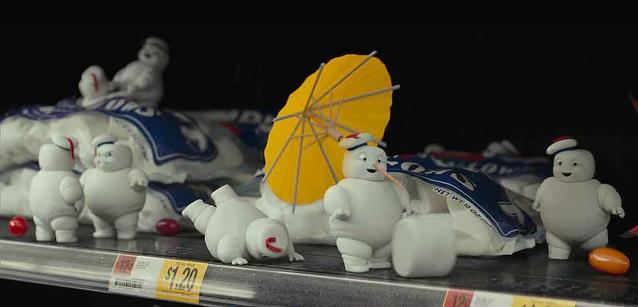 Die Marshmallow-Männchen im Supermarkt Ghostbusters