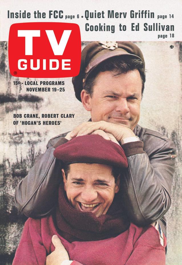 Bob Crane und Robert Clary auf dem Cover von &quot;TV GUIDE&quot;