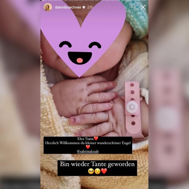 Danni Büchner zeigt ihre neugeborene Nichte auf Instagram