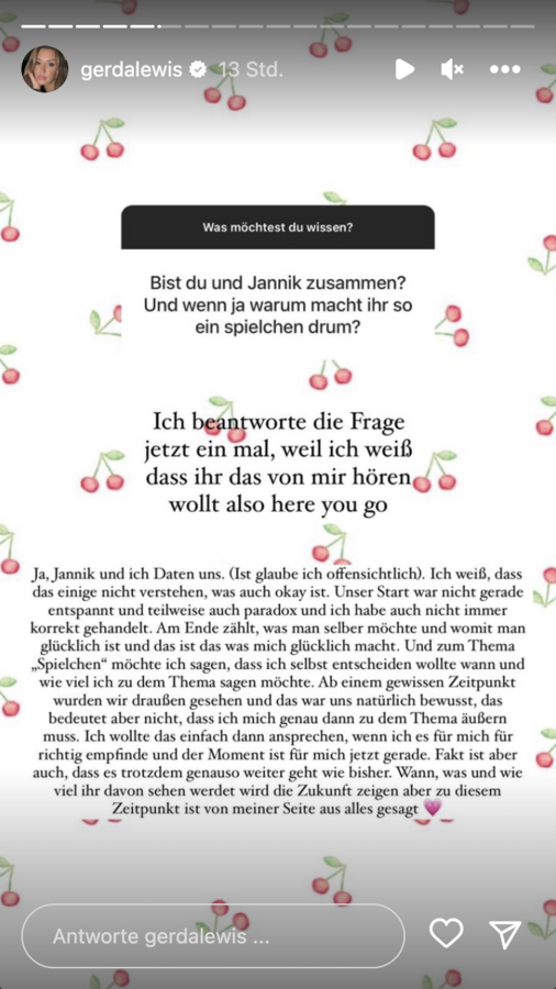 Statement Gerda Lewis zu Jannik Kontalis