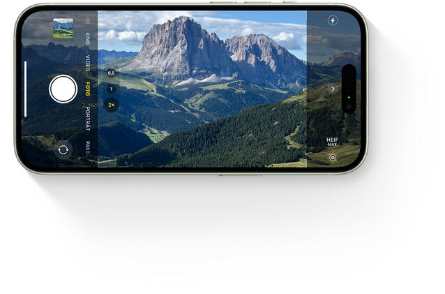 Neue Kameraoptionen im iPhone 15