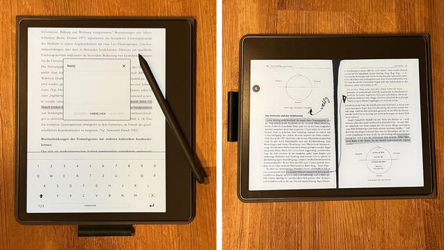 In unserem Test haben wir auch private Dateien auf dem Kindle Scribe bearbeitet