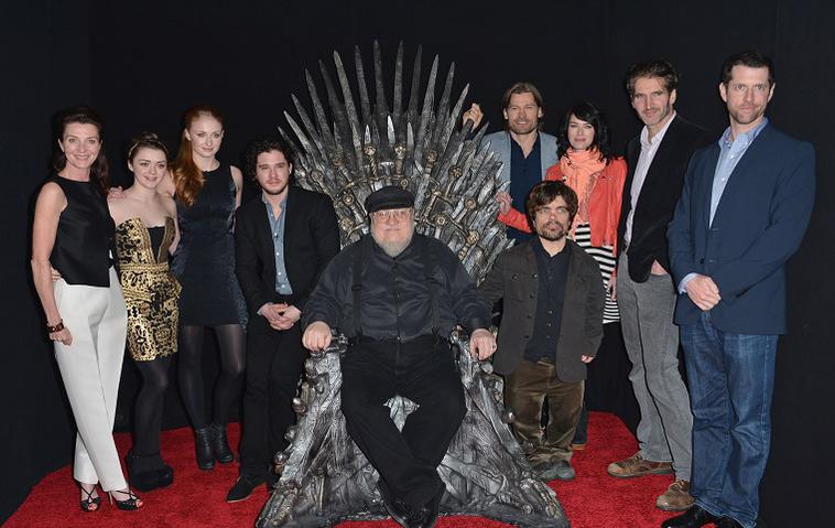 George R. R. Martin und der "Game of Thrones"-Cast