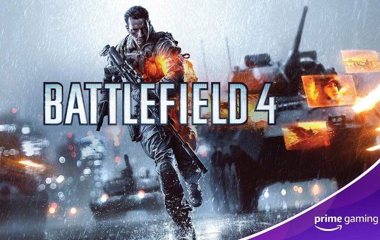 Battlefield 4 Artwork mit Amazon Prime Gaming Logo