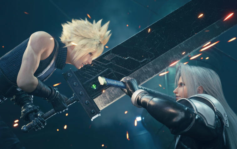 Cloud Strife und Sephiroth kreuzen die Schwerter im Final Fantasy 7 Remake