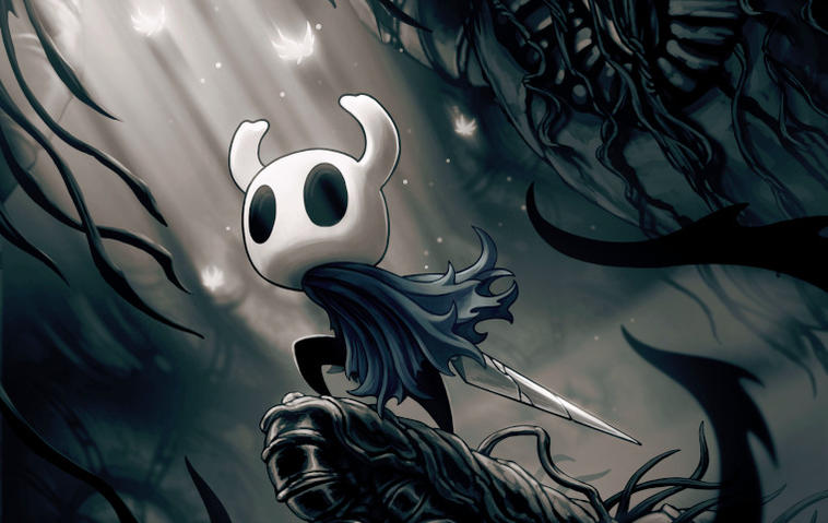 Der Käfer-Held aus dem Indie-Game Hollow Knight