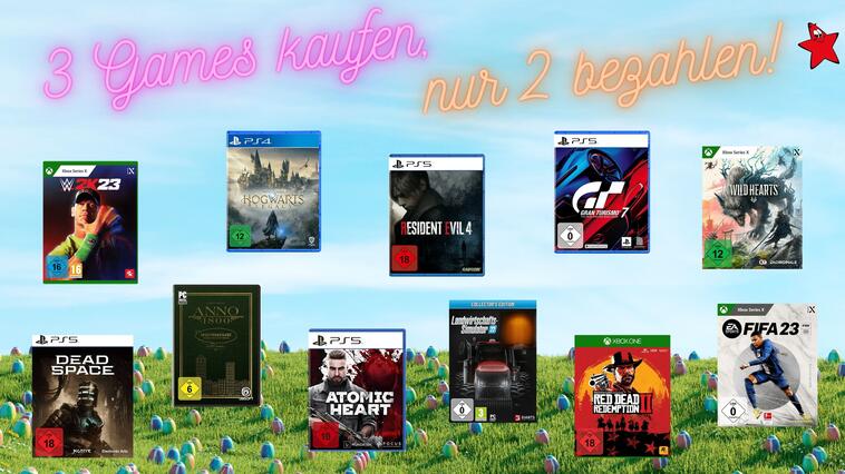 3 für 2-Aktion für PS5, PS4 & Xbox: Hol dir “Resident Evil 4“, “Hogwarts Legacy“ & Co.