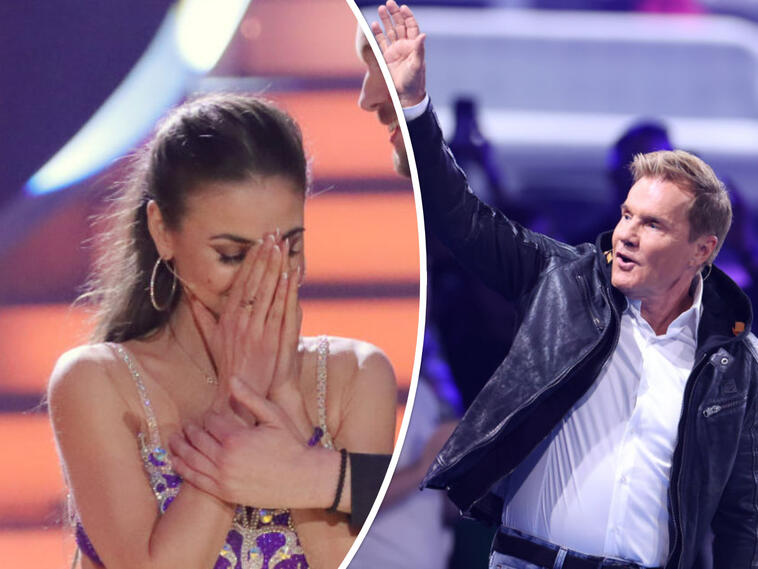 Ekaterina Leonova und Dieter Bohlen sitzen in der Jury.