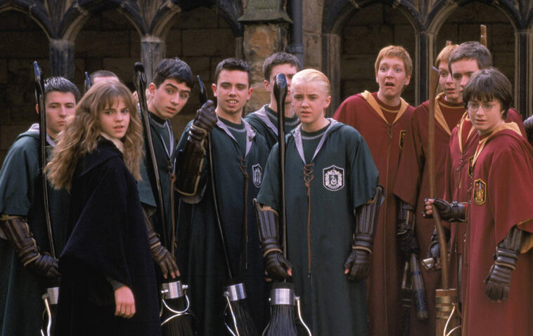 David Holmes, David Massam, Tony Christian, David Churchyard, Jamie Yeates, Emma Watson, Tom Felton, Daniel Radcliffe, James Phelps, Oliver Phelps, Sean Biggerstaff in "Harry Potter"