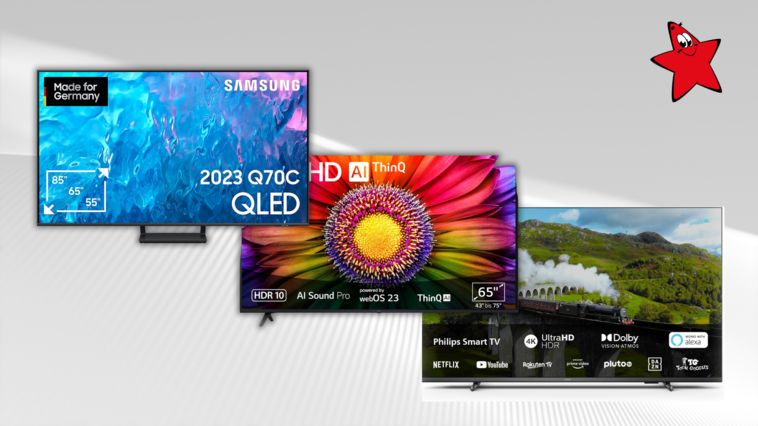 Fernseher mit 65 Zoll: Modelle von Samsung, LG & Co. heute zu Tiefpreisen shoppen