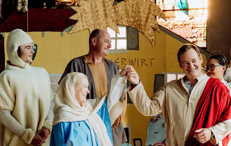 Till (Marinus Hohmann), Vera (Sybille Waury), Hubert (Bernhard Ulrich), Gregor (Holger Matthias Wilhelm