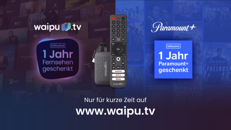 waipu.tv inklusive Paramount Plus für ein Jahr