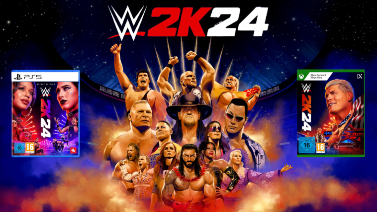“WWE 2K24“: Jetzt die Deluxe Edition für die PS5/4 und Xbox Series X/One vorbestellen