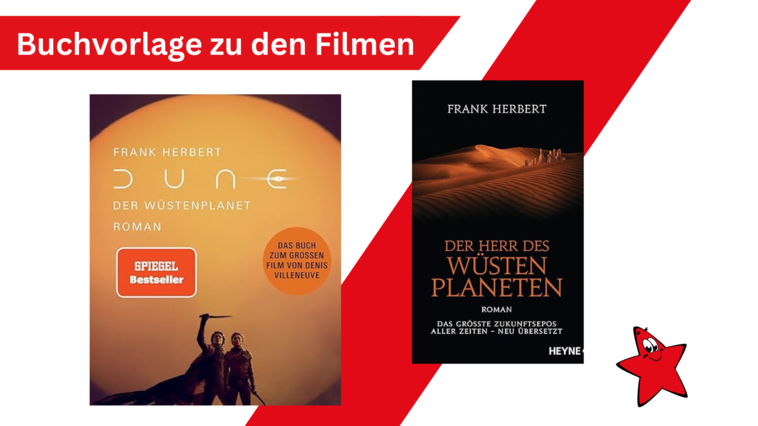 Die ersten zwei Bücher der sechsteiligen Buchreihe vm amerikanischen Autor Frank Herbert.