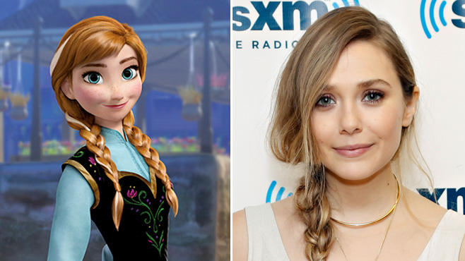 Anna, Frozen, Elizabeth Olsen